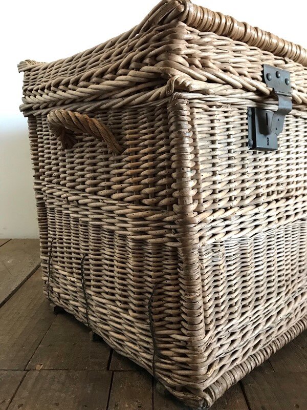 Vintage French Wicker Basket — Vintage Boathouse Vintage French Wicker Basket — Vintage Boathouse